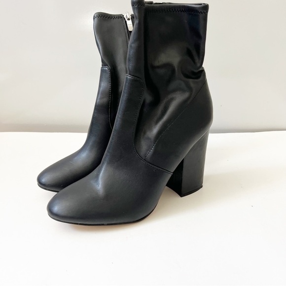 Marc Fisher Newbie Sock Ankle Leather Boots - Picture 5 of 16